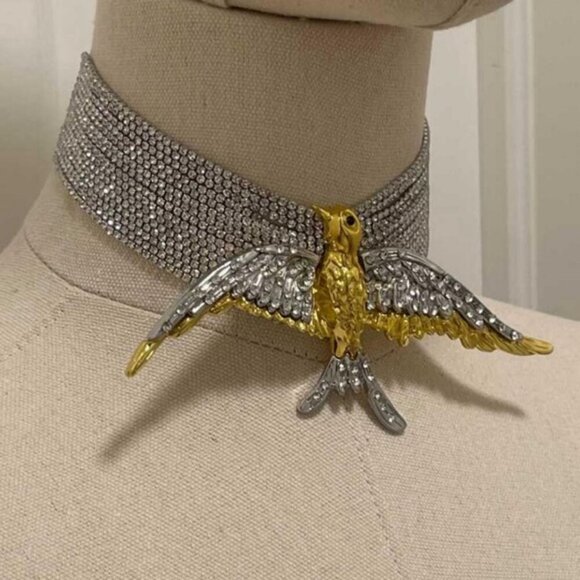 Bird Gold And Silver Necklace New - Picture 2 of 2